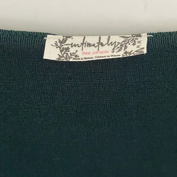 Intimately Free People Turnt Bodysuit Top Womens Medium Pine Green Faux Wrap - Picture 7 of 10